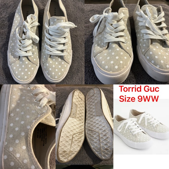 Torrid Polka Dot Canvas Sneakers Casual Shoes Women's Fashion - Picture 7 of 7